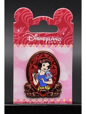Disney DLP Paris Snow White Princess Heart Jewel Pin (C7)